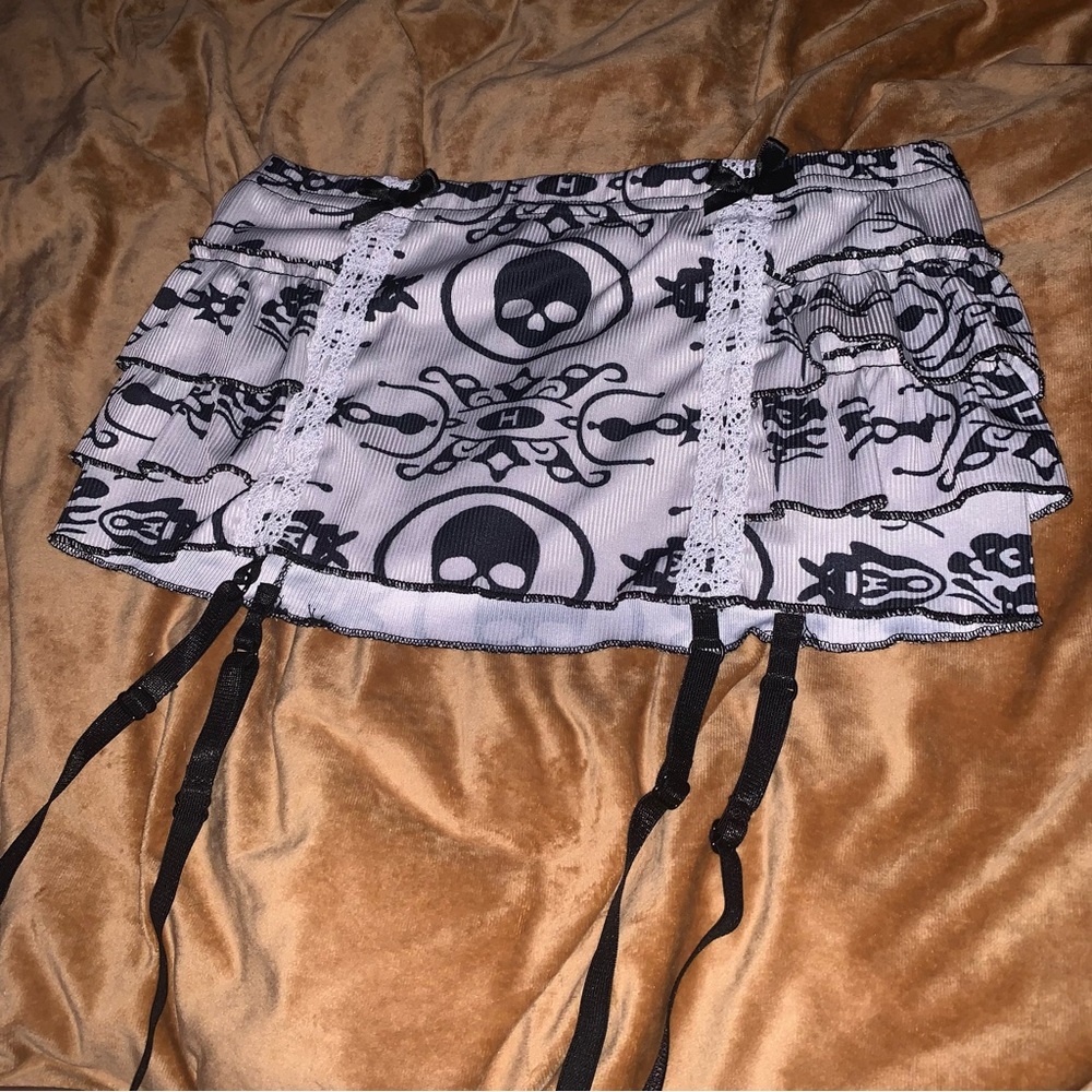 Punk / Emo Mini Skirt with Garter Tassles